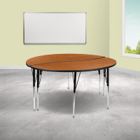 Flash Furniture XU-GRP-A60-HCIRC-OAK-T-A-GG 2 Piece 60